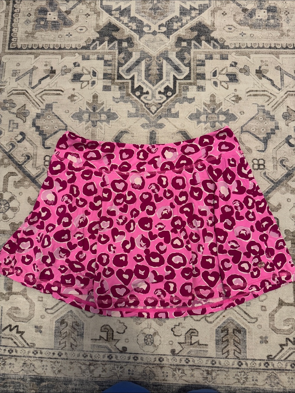 Lilly Pulitzer Luxletic Small Pink Leopard Print Tennis Skirt Skort